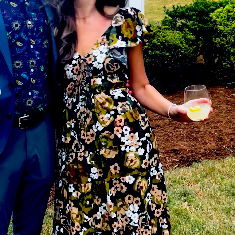 Floral Green Maxi Dress